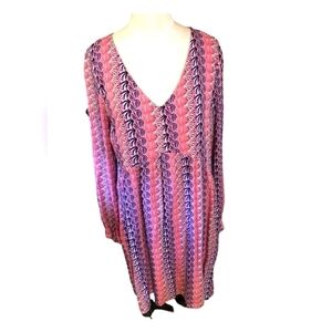 Simply Southern Large  NWT Babydoll scallops dress lined